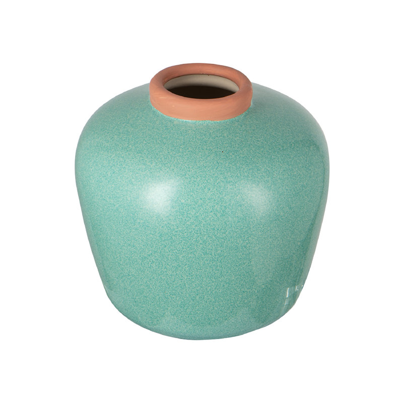 Cevennes Ceramic Table Vase, 7.5" H x 8.3" W x 8.3" D