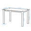 Table de salle à manger moderne en verre trempé, pieds de table simples en métal-1302326994