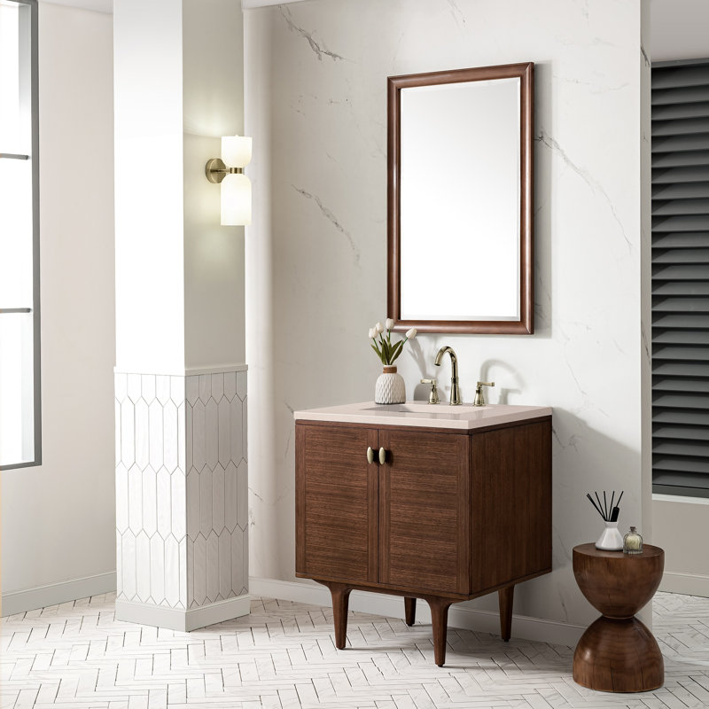 30'' Single Bathroom Vanity with Top, Eternal Marfil, 8" Widespread