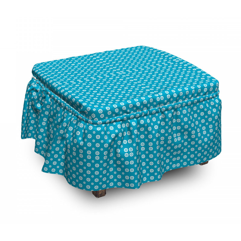 Housse pour repose-pieds floral