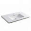 Plan de toilette en céramique blanche de 76 cm avec lavabo intégré