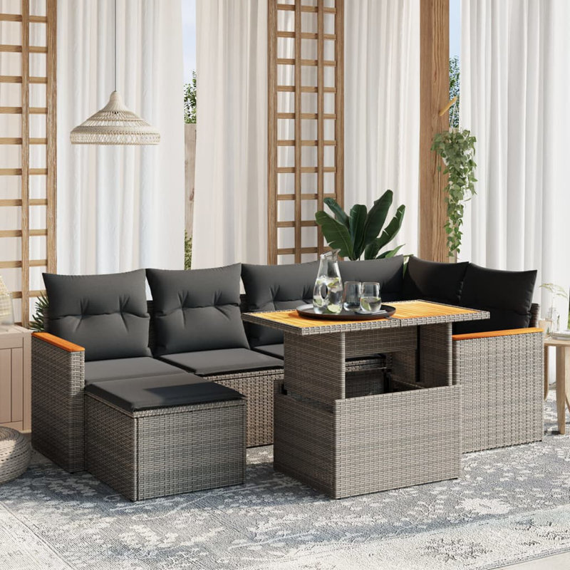 Ensemble de canapé de jardin Vidaxl gris