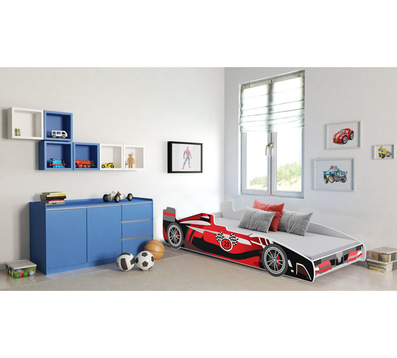 European Toddler (80 X 160cm) Standard Car, Red