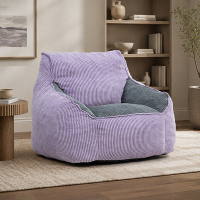 Fauteuil à billes pour adultes, fauteuils à billes confortables en velours côtelé avec accoudoirs pour le salon de la chambre à coucher, fauteuils à canapé pour adultes avec rembourrage inclus
