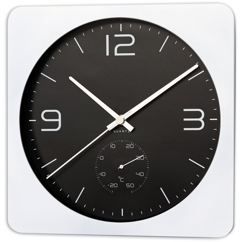 Genevieve Wall Clock, White/Black
