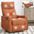Heat Massage Manual Recliner Chair With Rocker And Swivel In Fabric For Living Room-1068872047
