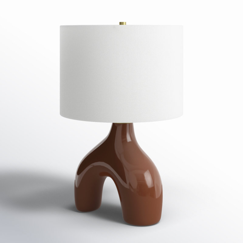 Arlis Ceramic Table Lamp, Brown
