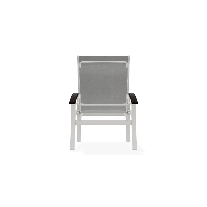 Chaise de patio Askar, Noir, Alliage Sunbrella®, Désert texturé