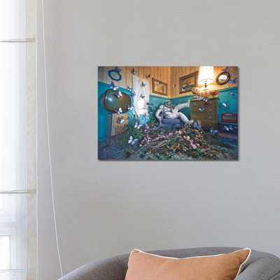 The Lonely Astronaut X 1 Piece Wrapped Canvas Wall Art