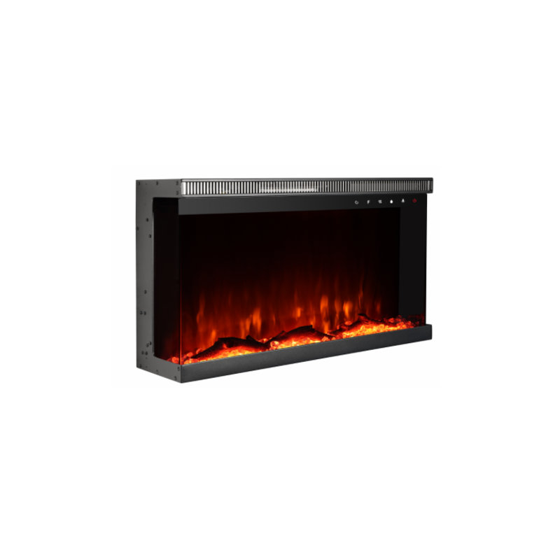 Blue Elephant 27.59cm W Black Electric Fireplace