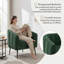 Fauteuil de meuble-lavabo moderne rembourré en tonneau avec pattes en métal, fauteuil de salon simple capitonné Channel