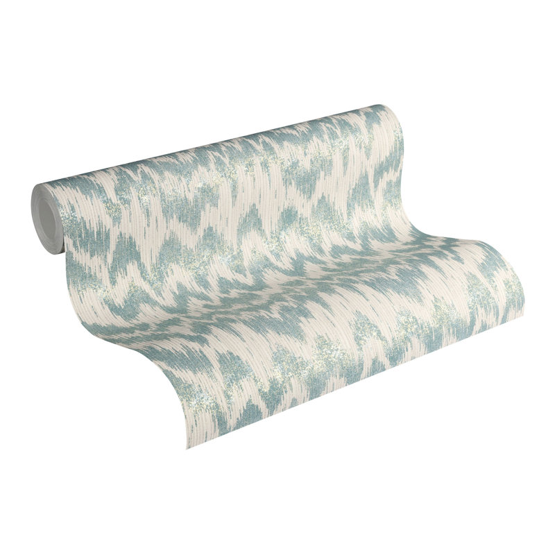 Thundelarra 10.05m x 53cm Textured Roll, Green/Teal