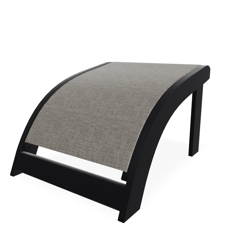 Repose-pieds Adirondack en polymère de qualité marine, Noir, Tempête