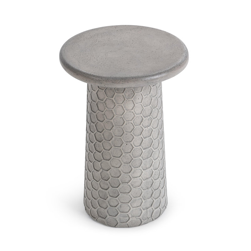 Delaine Outdoor Round Table, 20" H x 14" W x 14" D