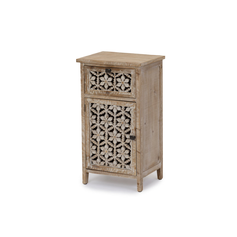 Table de bout avec rangement Luitpold, Rustic