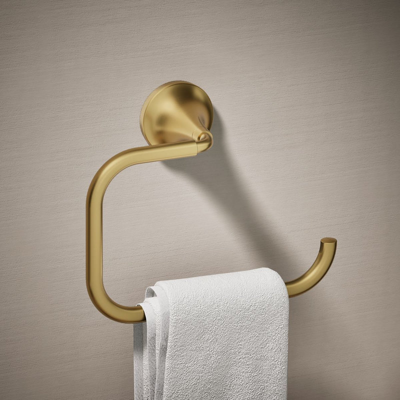 Tone Towel Ring, Vibrant Brushed Moderne Brass