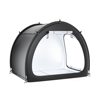 Bike Storage Tent, 4 to 5 Bikes, Outdoor Spacious Bike Storage Tent with Ventilated Window, Waterproof Fan-Shaped Bike Tent with High Strength Fiberglass & Double Door, Fit for Bicycle