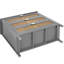 Armoire de salle de bain Natural 3, gris, pratique avec 3 tiroirs, insectes et mites-122643076