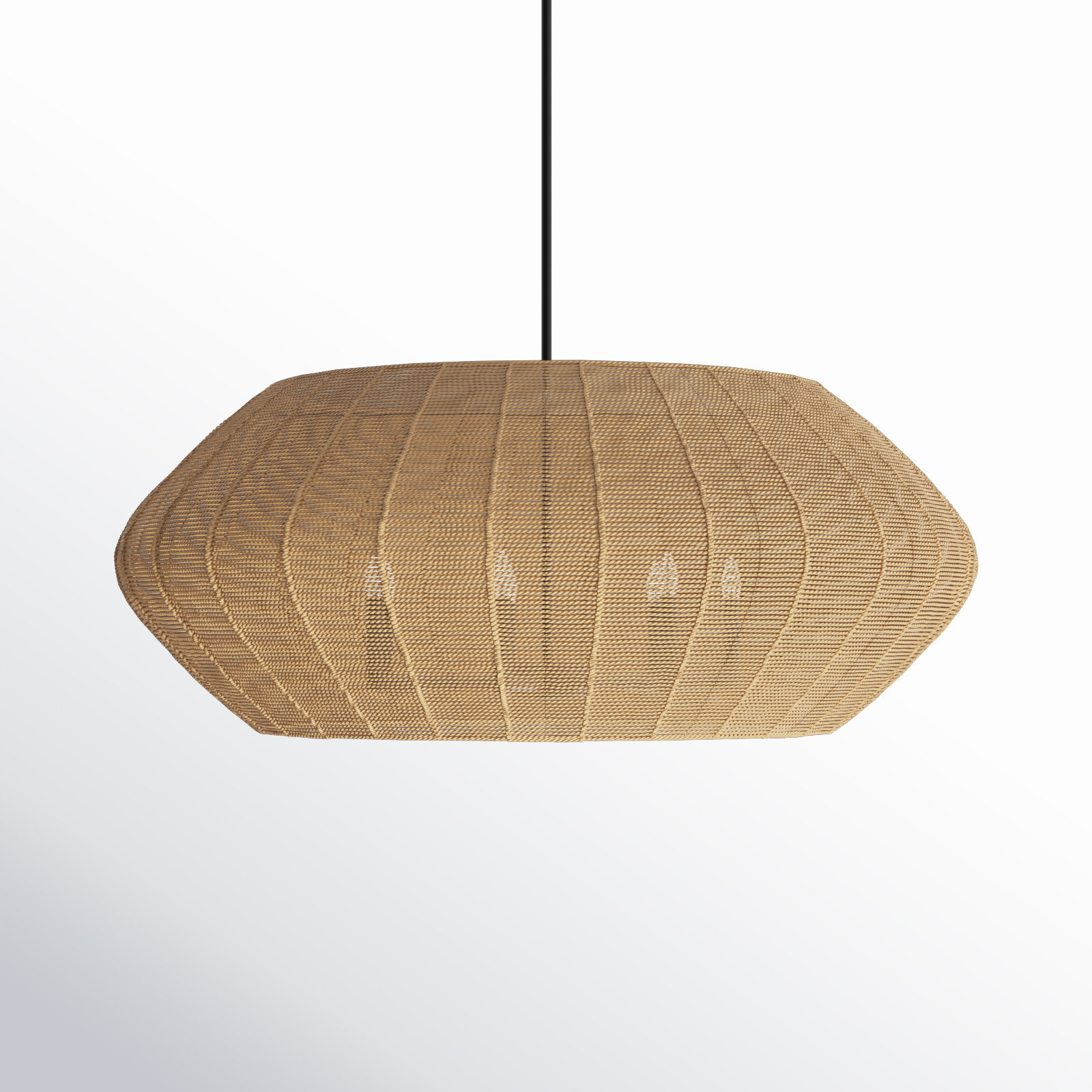 Ariza 7 - Light Unique Geometric Chandelier, Black, Camel