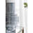 D7.7X13.8"H Geometric Design Smoke Luster Blue And Clear Accent Vase