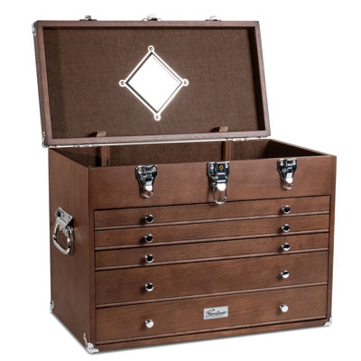 Gerstner International T20 Chest – Compact Hobby Chest in Dark Oak, Designed in Ohio for Collectibles & Tools