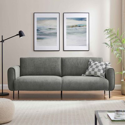 MINIMORE Modern Style 83.95'' Upholstered Sofa with Corduroy Fabric