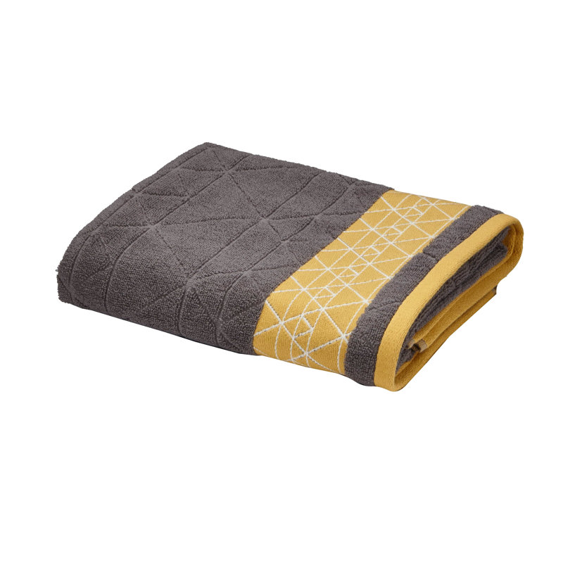 Diamond 2 Piece Bath Towel Same-Size Bale, Grey