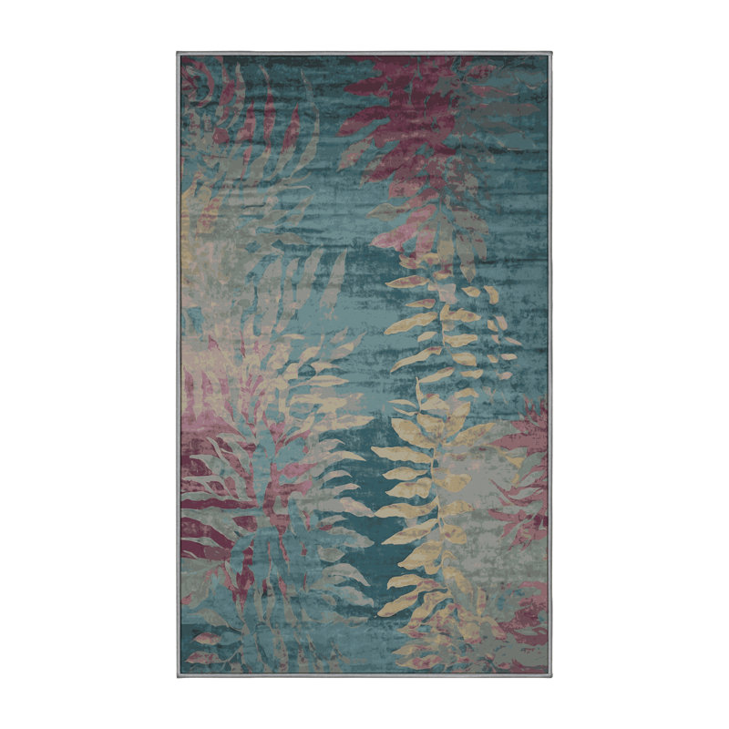 Tapis gris lavable à la machine, Rectangle 8 pi x 12 pi
