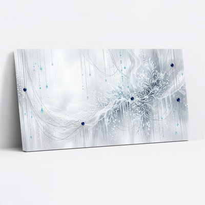 Ensemble de 1 tableau sur toile « Flocons de neige et bruine »