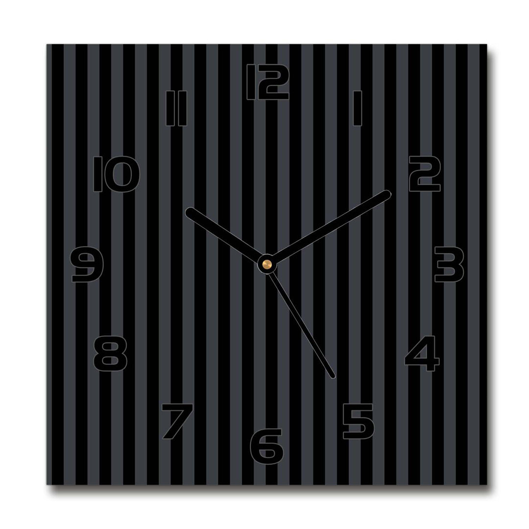 Analoge Wanduhr Gray Stripes 60 cm Geräuschlos