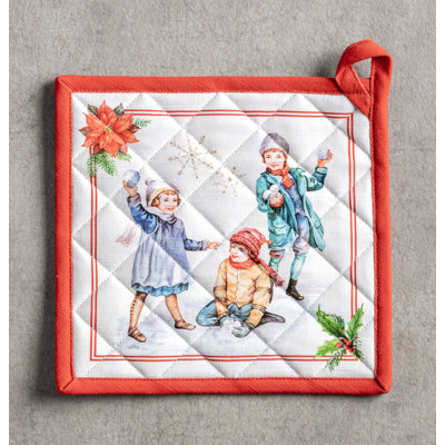 Maison D' Hermine Paisley Linen Potholder Set