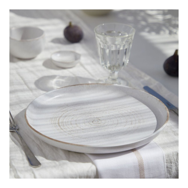 Monterosa Stoneware Dinner Plate, Cream