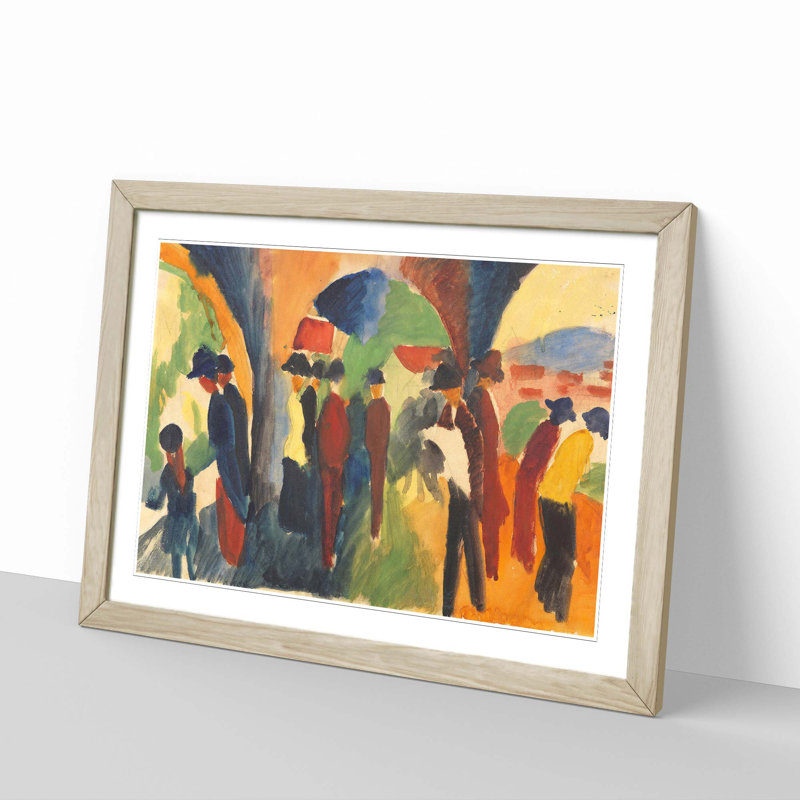 August Macke - Single Picture Frame Painting, Oak