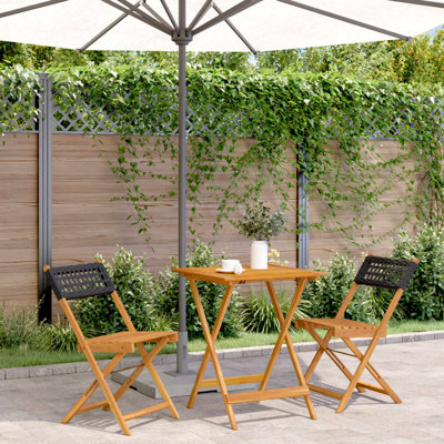 Thatcher 2 - Person Wood Patio Dining Set with Square Table