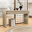 Console Farmhouse Charm - façades de tiroirs cannelées, panneau de fibres à densité moyenne durable avec placage de bois-855874818