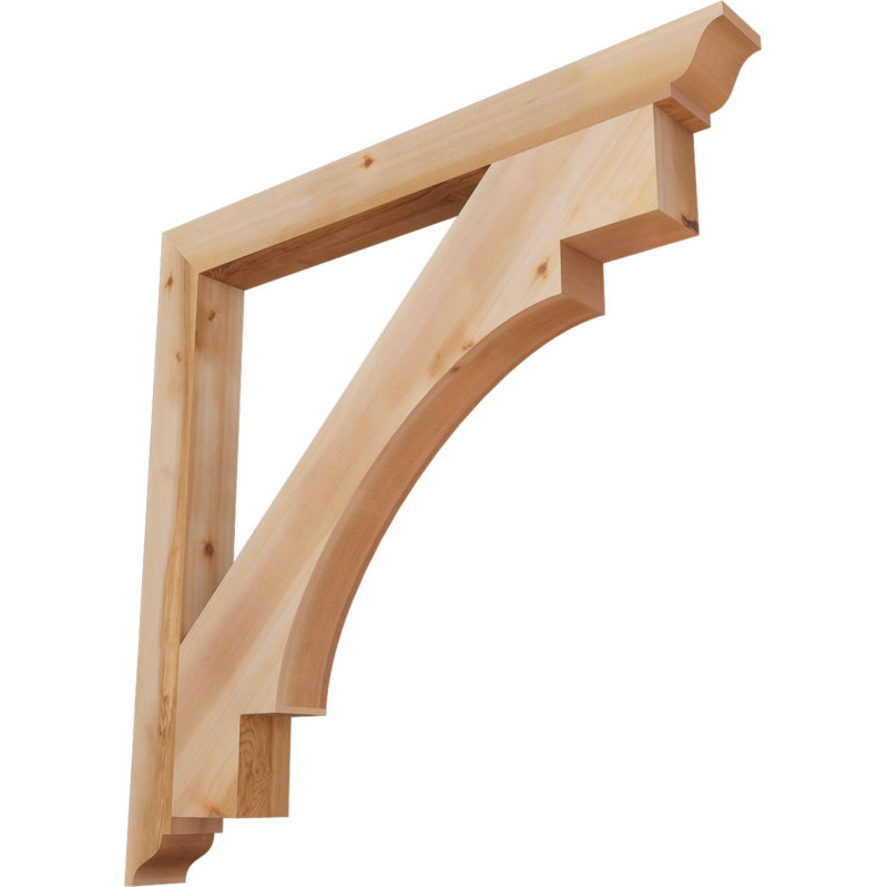 Merced Traditional Bracket, Western Red Cedar (Smooth), 42"H x 3.5"W x 42"D