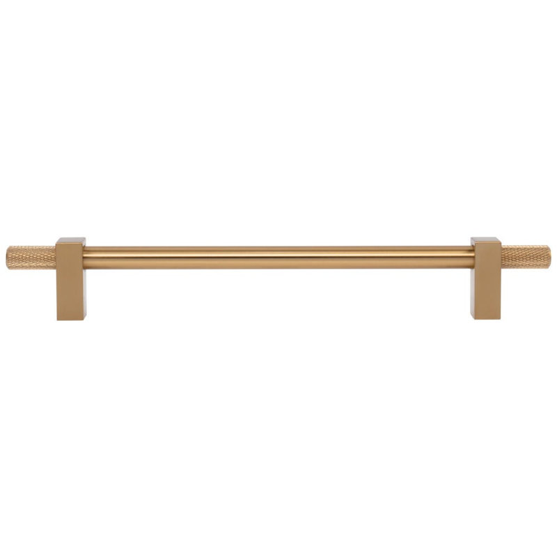 Larkin 4 Knurled Ends Bar Pull, Satin Bronze, 3 3/4"