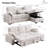 Latitude Run® 91.5 " Modern Shariff Reversible Chenille Upholstered Sleeper Sectional Sofa with Storage Chaise-1938120677