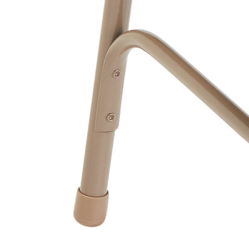 Chaise pliante en vinyle Symple Stuff Humbert, Brun / beige 