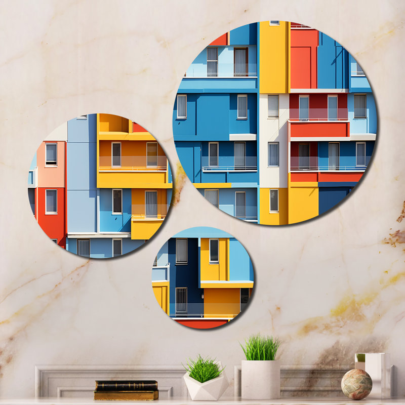 Ensemble de 3 décorations murales Cityscape