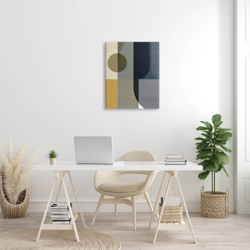 Art mural sur toile à formes géométriques distinctes par Incado, H 30 po x l 24 po x P 1,5 po
