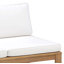 Ensemble de canapé modulaire d'extérieur en acacia massif 2 pièces - Chaise longue
