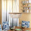 Lustre perlé en bois 5 lumières