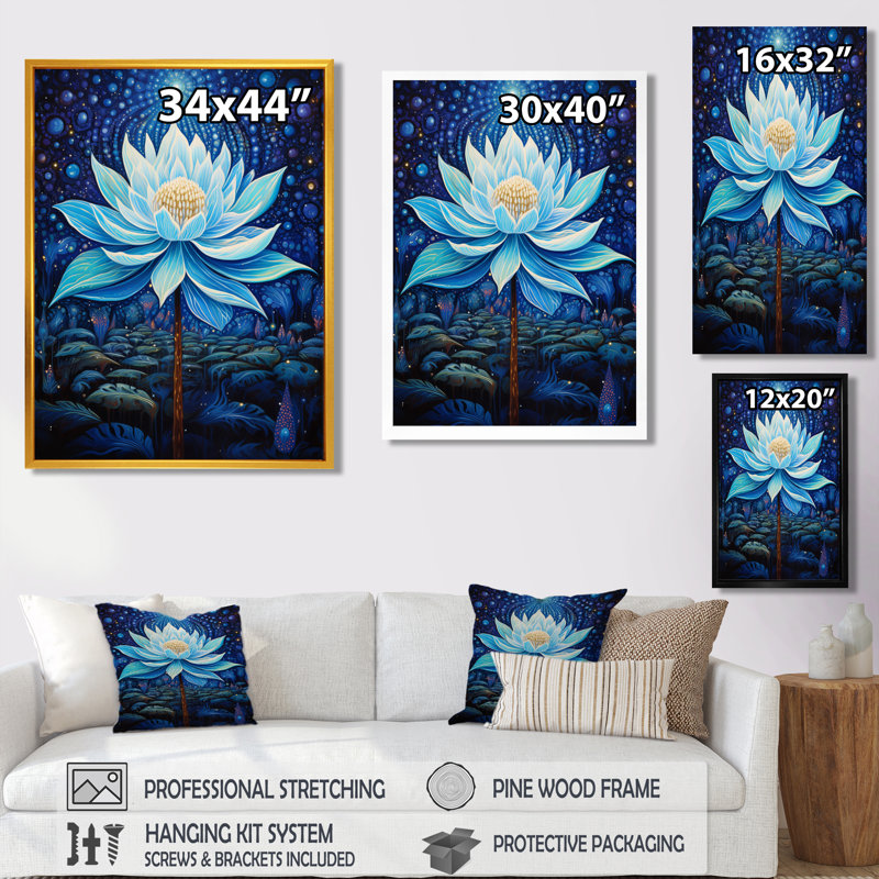 «Midnight Glory Peony Flower» - impression d'art mural pivoine, Toile tendue, H 44 po x l 34 po x P 1,5 po