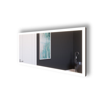 Miroir de salle de bain moderne et contemporain avec éclairage à DEL Quillen