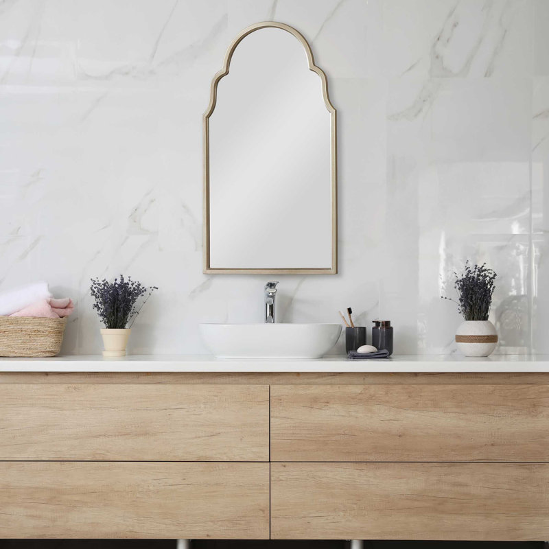 Miroir décoratif Zamora, Argent chaleureux