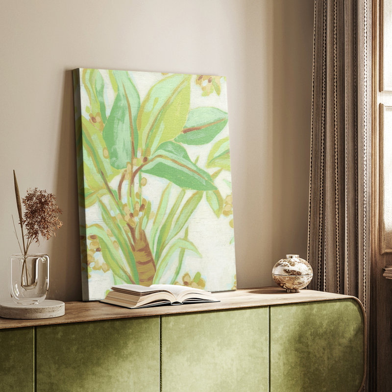 Island Leaf Fresco I -Galerie enveloppée Cavas, H 18 po x l 12 po