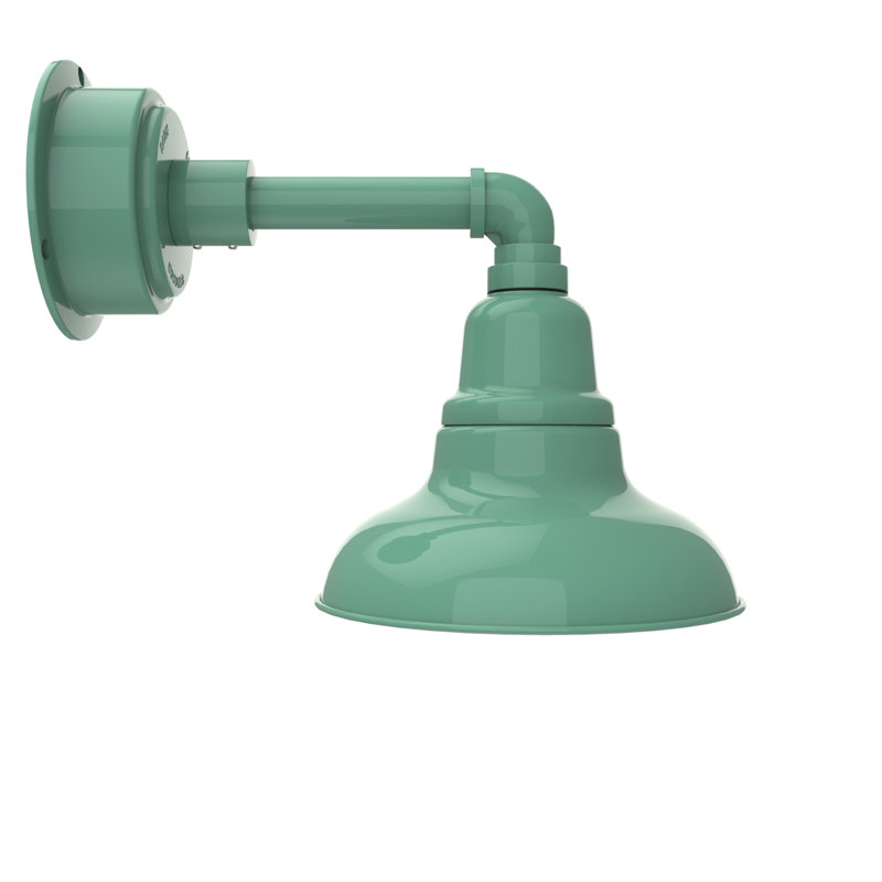Idella LED Barn Light, Jade, 9" H x 8" W x 14" D