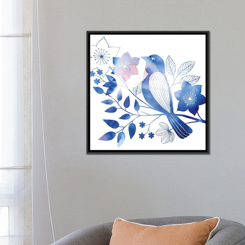 « aviaire twilight iv », reproduction d’impression sur toile, H 18 po x l 18 po x P 1,5 po, Toile avec cadre noir