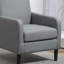 Chaise d'appoint rembourrée en faux lin, fauteuil moderne, structure en bois massif, fauteuil simple, chambre à coucher du salon-2036018946